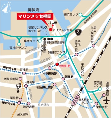 マリンメッセ福岡地図